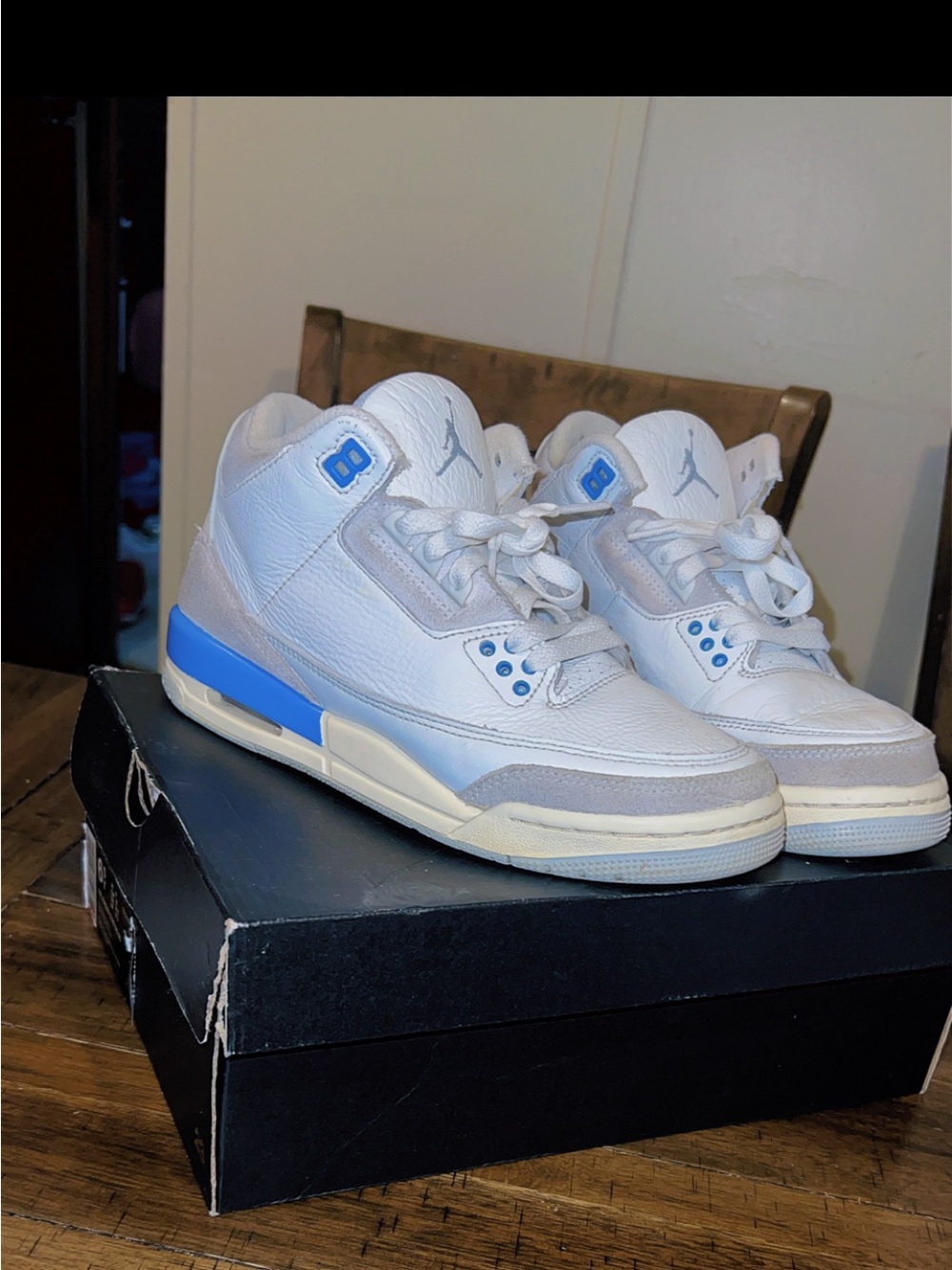 Jordan Retro 3 “UNC” Size 6 With OG box